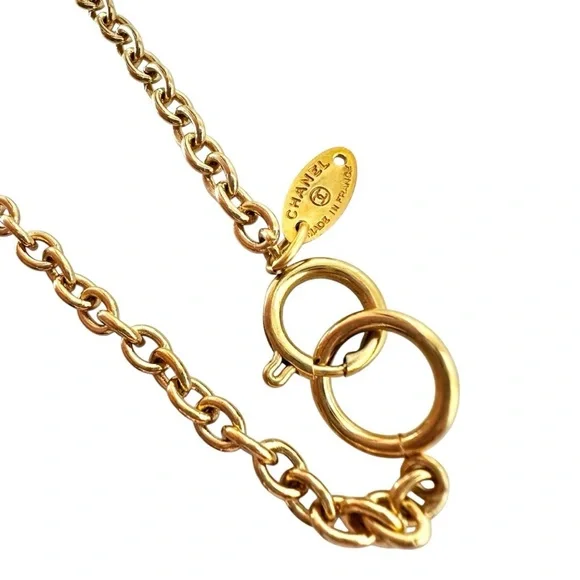 Chanel Cambon 31 Rue Vintage Two Sided Engraved Gold Dog Tag Chain Necklace - Picture 10 of 11